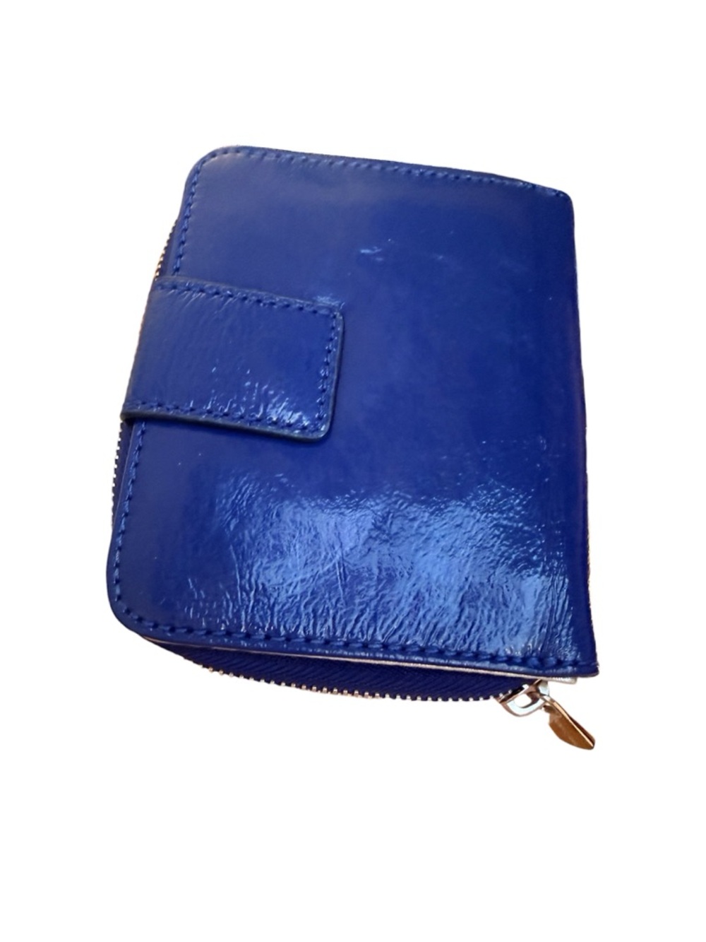 Michael Michael Kors Blue Metallic Silver Bi-Fold Wallet (W9) - Picture 2 of 5